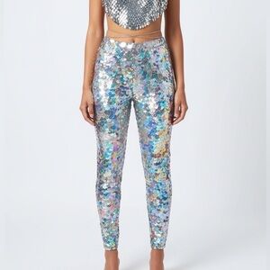NWT ROSA BLOOM Indus SEQUINS LEGGINGS Pants SIZE XXS